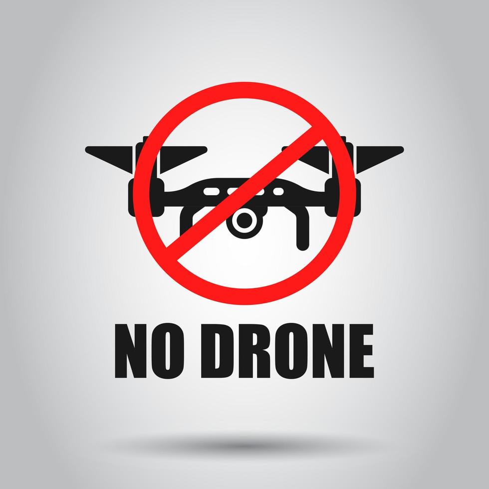 non drone zone signe icône dans transparent style. interdire vecteur illustration sur isolé Contexte. interdit vol affaires concept.