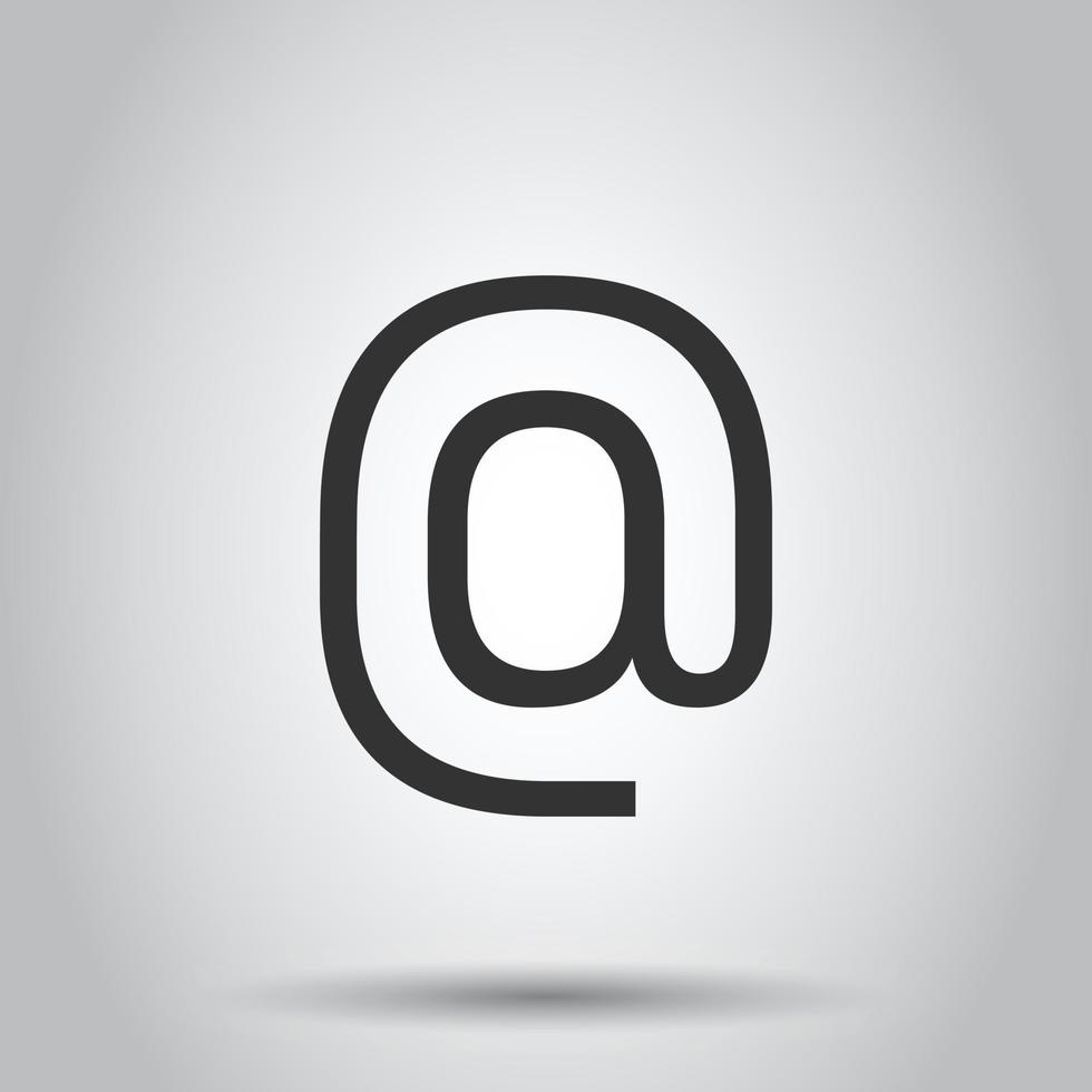 icône de message électronique dans un style plat. illustration vectorielle de document de courrier sur fond blanc isolé. concept d'entreprise de messages. vecteur