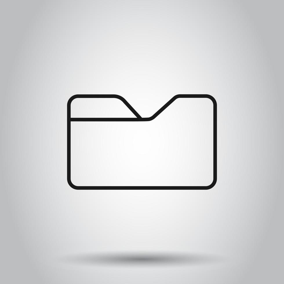 icône de dossier de fichiers dans un style plat. documents archive vector illustration sur fond isolé. concept d'entreprise de stockage.