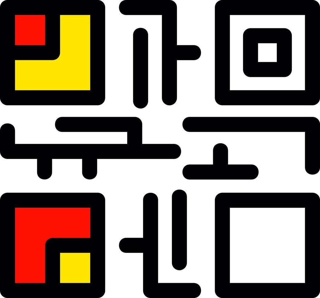 conception d'icône de vecteur de code qr