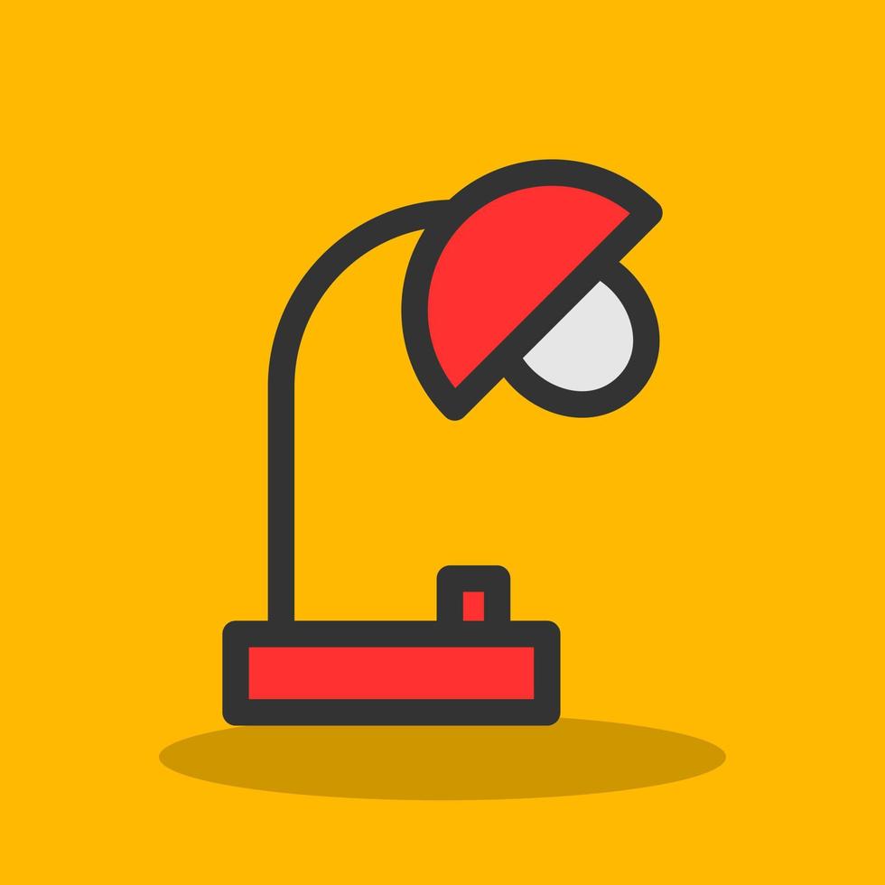 conception d'icône de vecteur de lampe de bureau