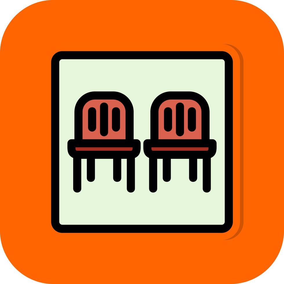 conception d'icône de vecteur de salle d'attente
