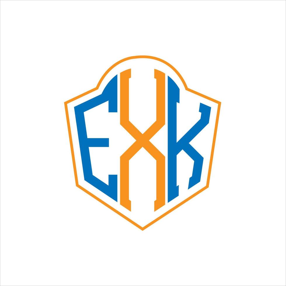 exk abstrait monogramme bouclier logo conception sur blanc Contexte. exk Créatif initiales lettre logo.exk abstrait monogramme bouclier logo conception sur blanc Contexte. exk Créatif initiales lettre logo. vecteur