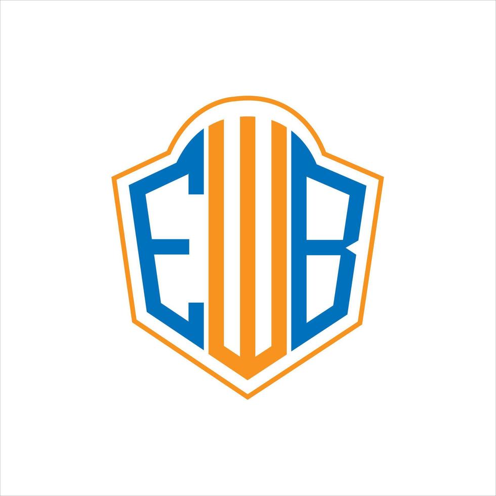 ewb abstrait monogramme bouclier logo conception sur blanc Contexte. ewb Créatif initiales lettre logo. vecteur