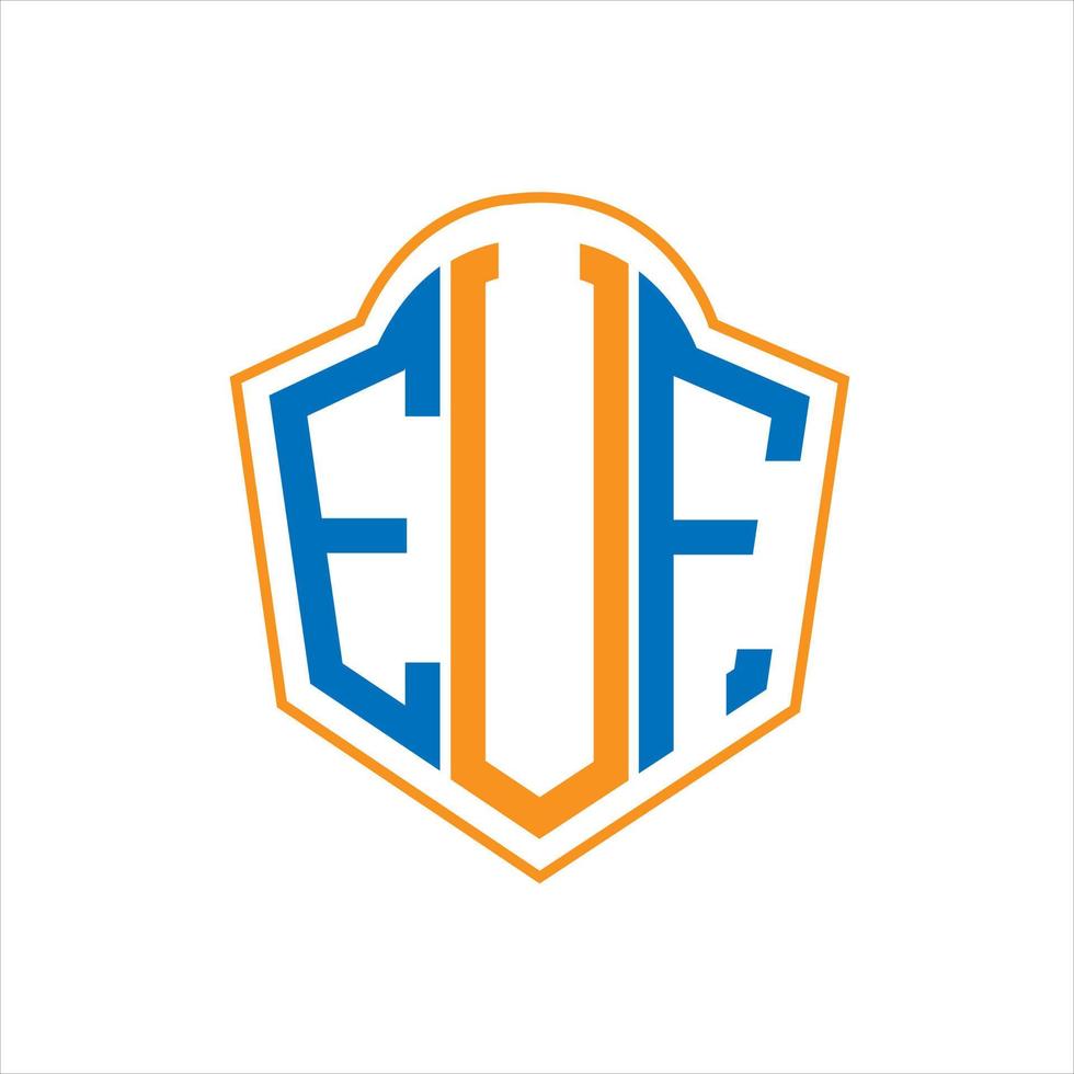 euf abstrait monogramme bouclier logo conception sur blanc Contexte. euf Créatif initiales lettre logo. vecteur