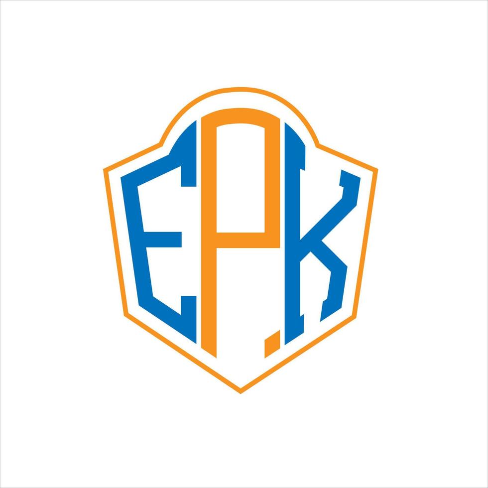 epk abstrait monogramme bouclier logo conception sur blanc Contexte. epk Créatif initiales lettre logo. vecteur