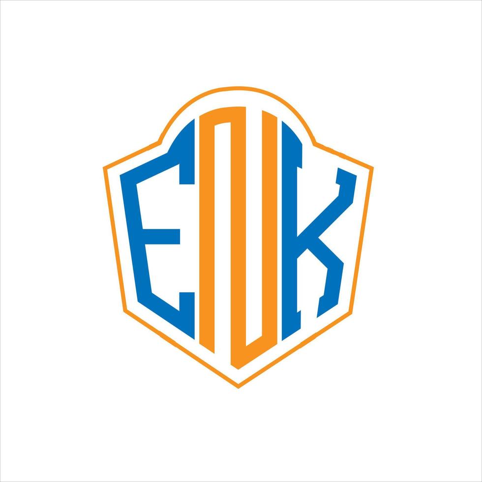 enk abstrait monogramme bouclier logo conception sur blanc Contexte. enk Créatif initiales lettre logo. vecteur