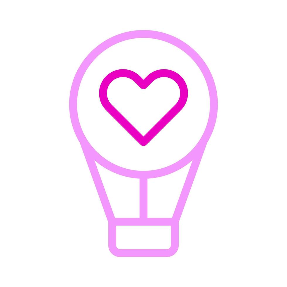 air ballon icône bicolore rose style Valentin illustration vecteur élément et symbole parfait.