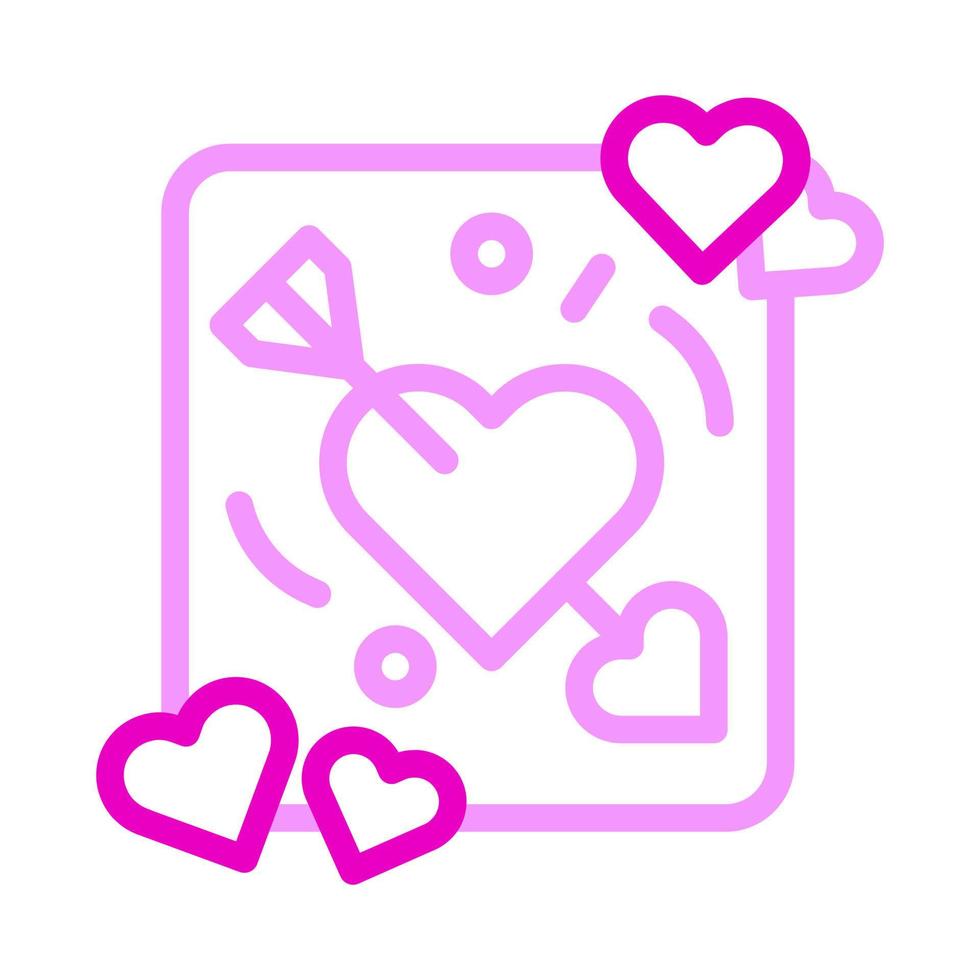 cœur icône bicolore rose style Valentin illustration vecteur élément et symbole parfait.