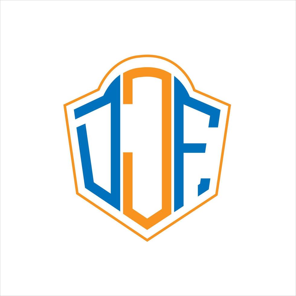 DJF abstrait monogramme bouclier logo conception sur blanc Contexte. DJF Créatif initiales lettre logo. vecteur