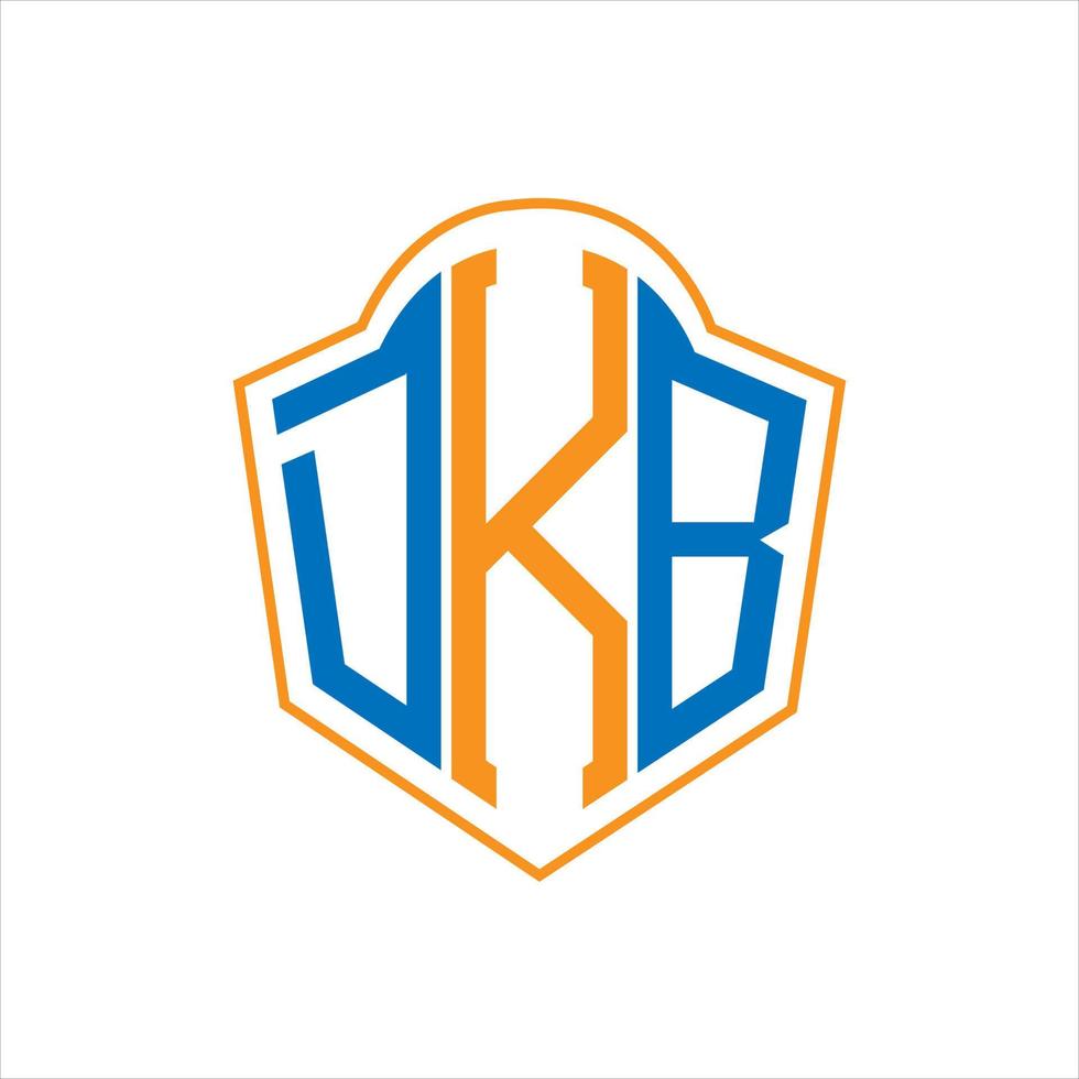 dkb abstrait monogramme bouclier logo conception sur blanc Contexte. dkb Créatif initiales lettre logo. vecteur