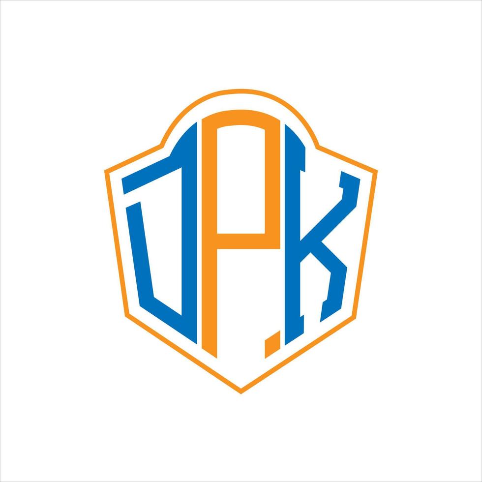 dpk abstrait monogramme bouclier logo conception sur blanc Contexte. dpk Créatif initiales lettre logo. vecteur