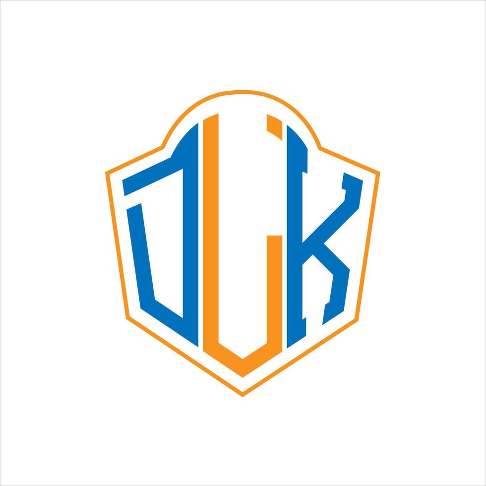 dlk abstrait monogramme bouclier logo conception sur blanc Contexte. dlk Créatif initiales lettre logo. vecteur