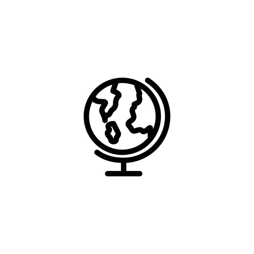 globe icône. contour icône vecteur
