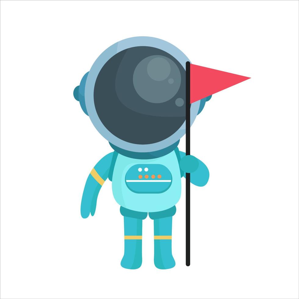 personnage astronaute dans mignonne dessin animé style vecteur