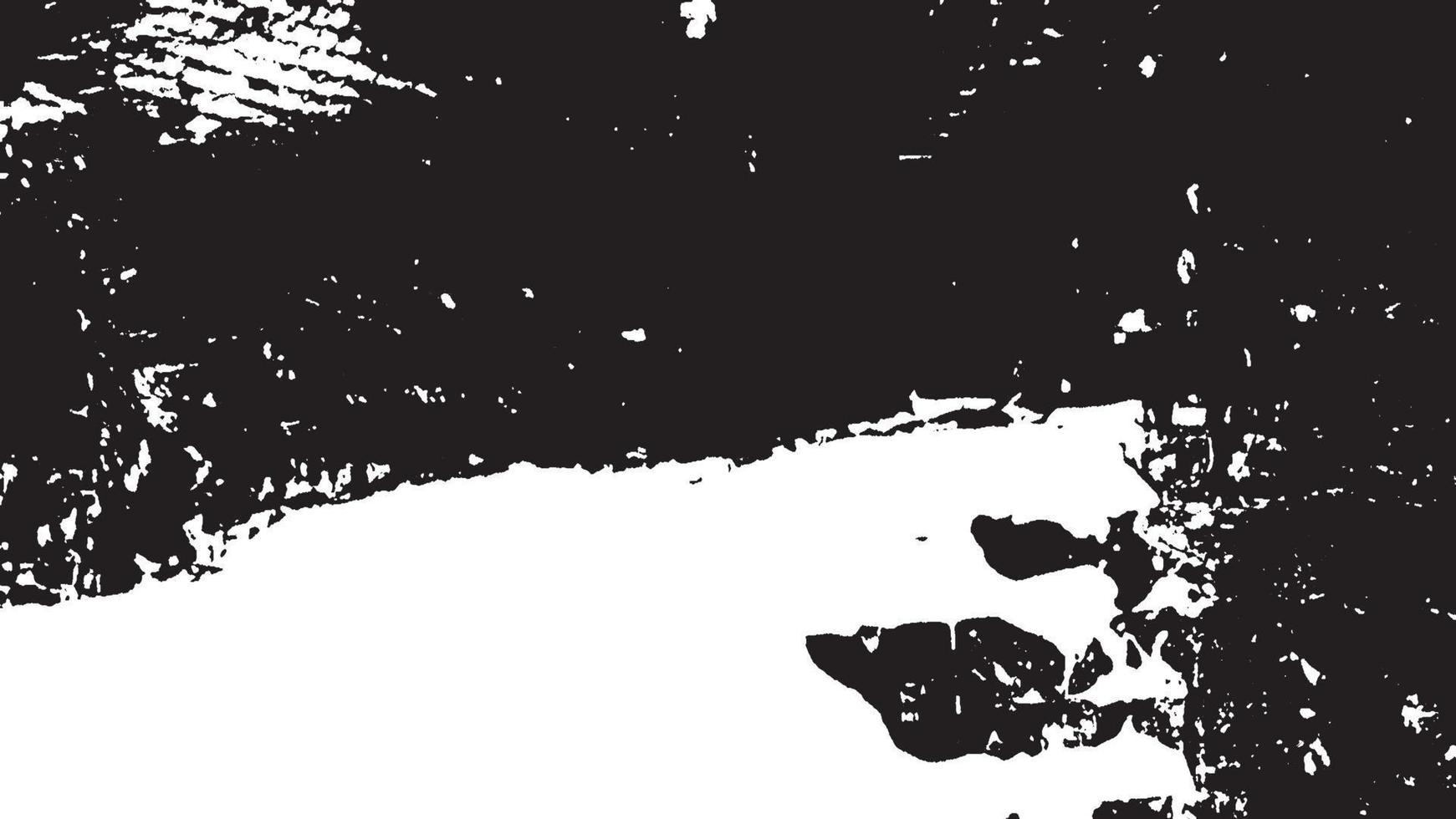 texture de superposition en détresse, arrière-plan grunge noir blanc abstrait, saleté en détresse vectorielle, texture de copeaux, fissures, rayures, éraflures, poussière, saleté. vecteur