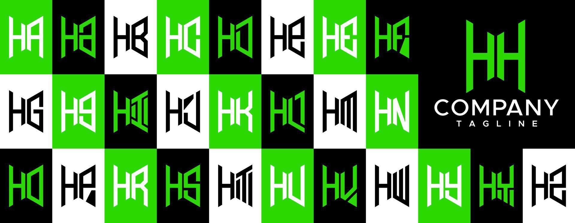 moderne abstrait initiale hh h lettre logo conception. Facile h logo vecteur modèle ensemble.