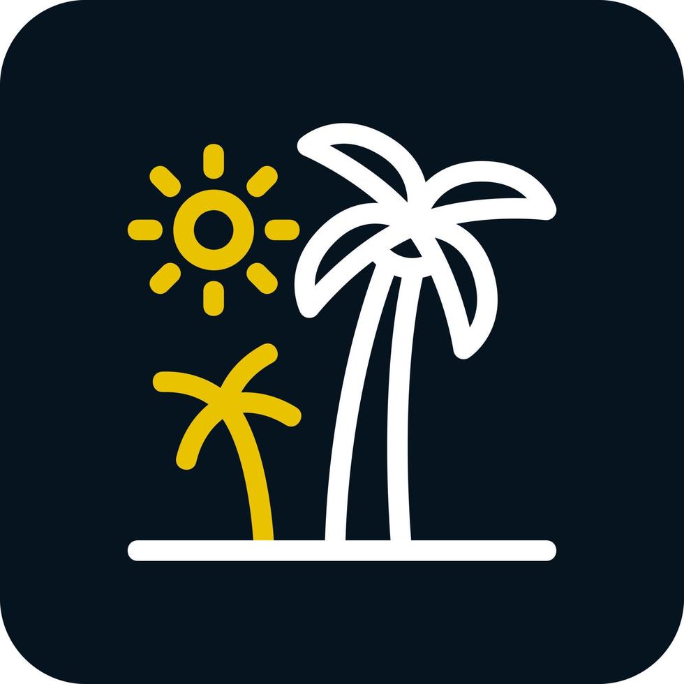 conception d'icône de vecteur de palmiers