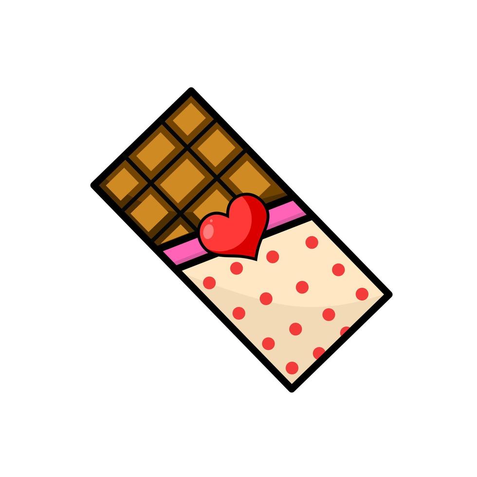 illustration vecteur graphique de dessin animé Chocolat bar pour la Saint-Valentin journée concept conception