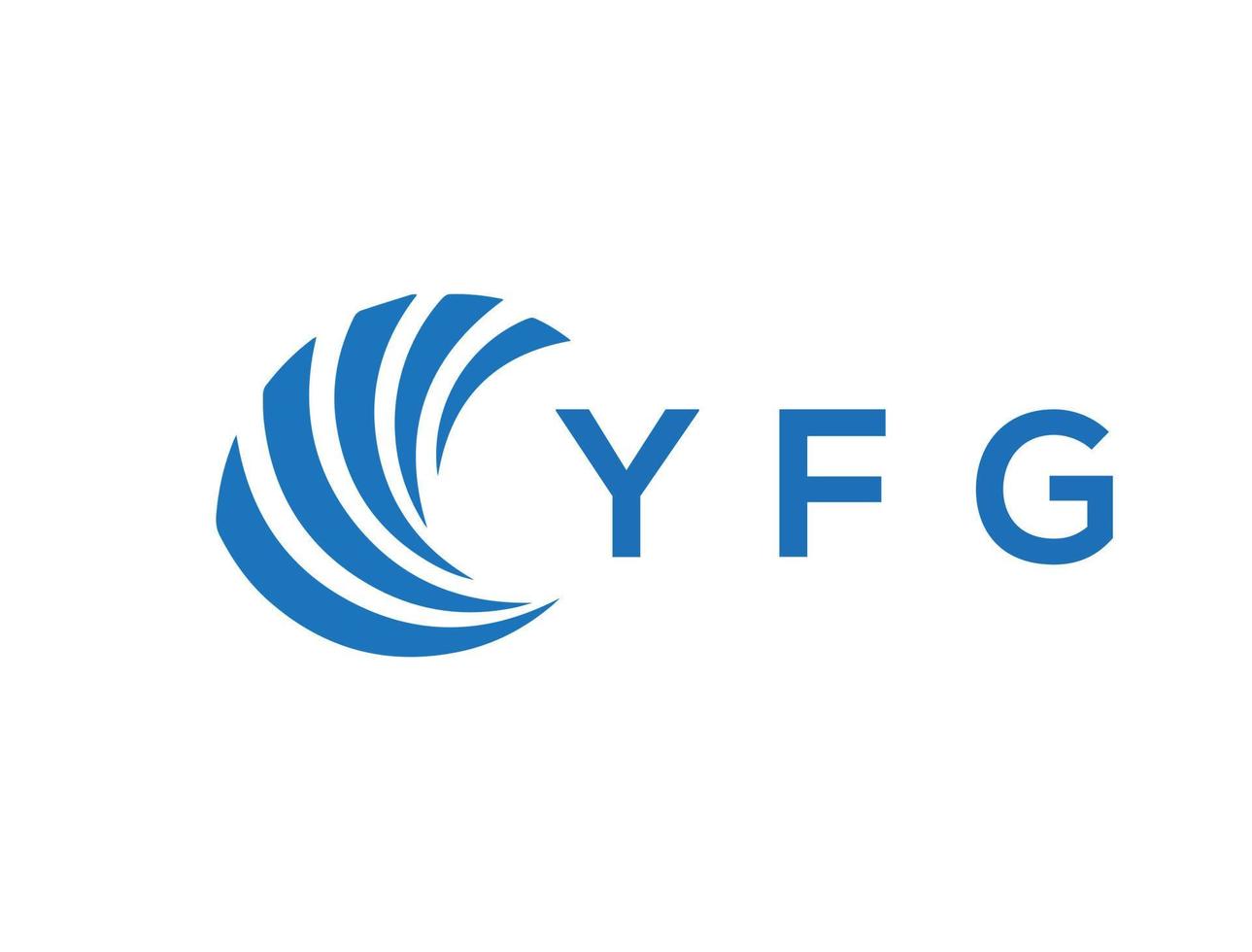 yfg lettre logo conception sur blanc Contexte. yfg Créatif cercle lettre logo concept. yfg lettre conception. vecteur