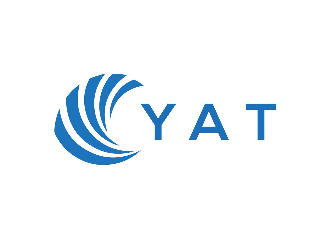 yat lettre logo conception sur blanc Contexte. yat Créatif cercle lettre logo concept. yat lettre conception. vecteur