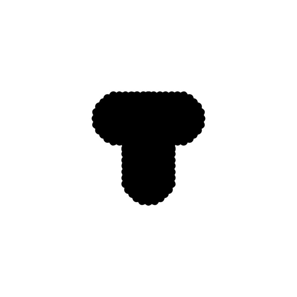 t icône. symbole d'arrière-plan de l'affiche de l'entreprise de style simple t. t élément de conception de logo de marque. impression de t-shirts. vecteur pour autocollant.