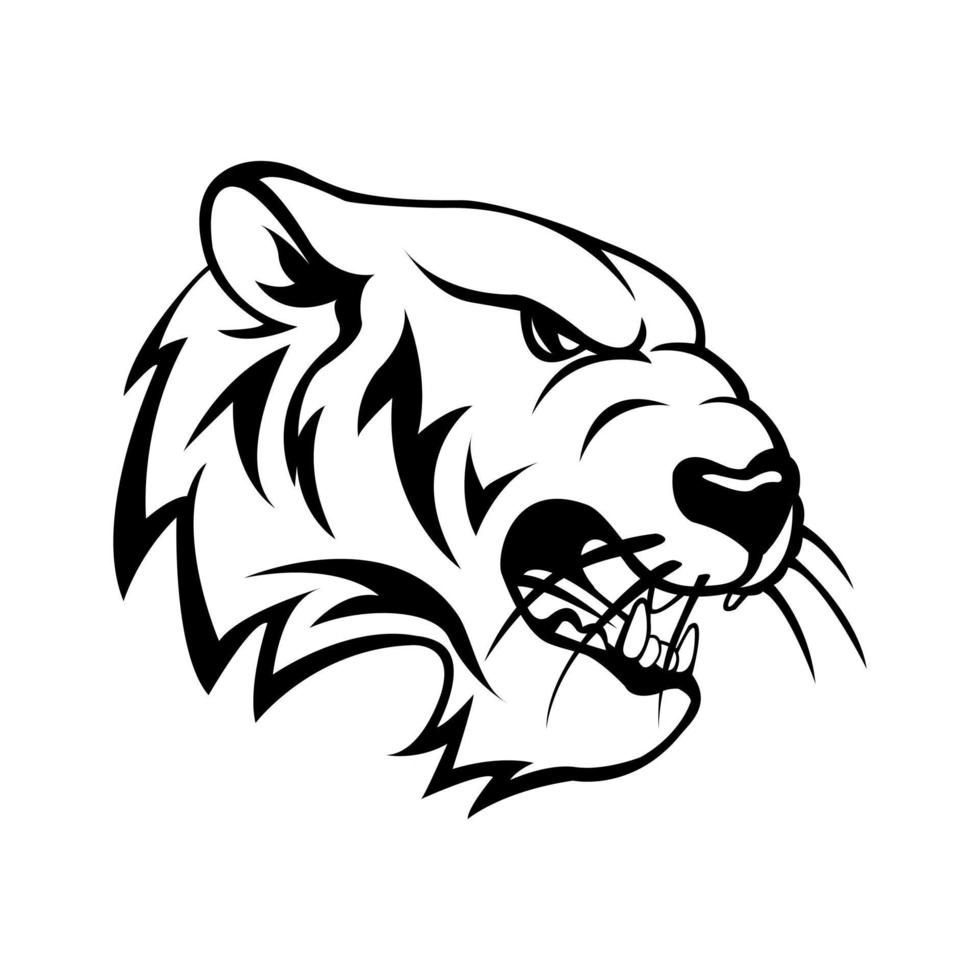 tigre tête illustration symbole vecteur