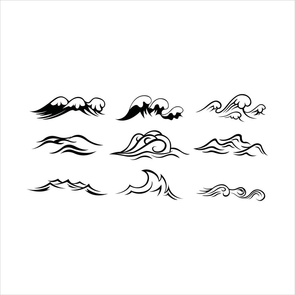 vagues symbole illustration conception vecteur