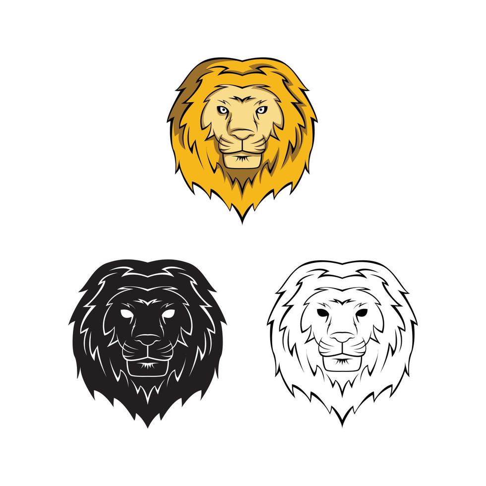 coloration livre Lion dessin animé personnage vecteur