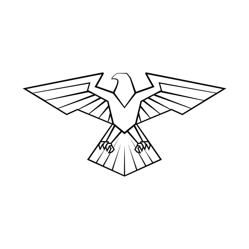 Aigle symbole sur blanc Contexte vecteur