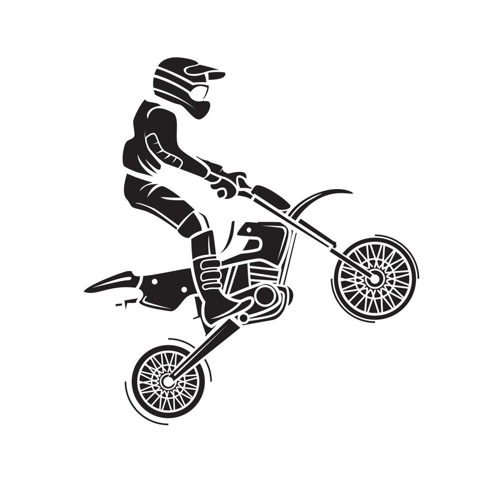 moto traverser noir illustration vecteur