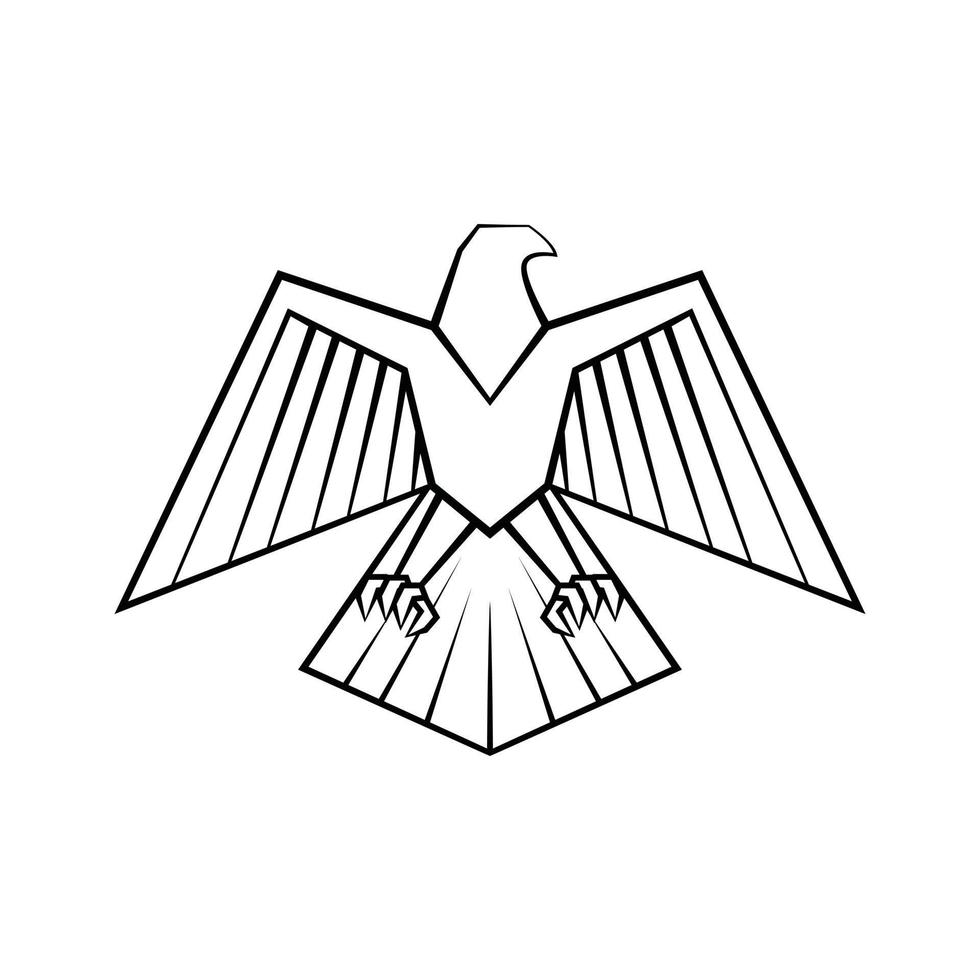 Aigle symbole sur blanc Contexte vecteur