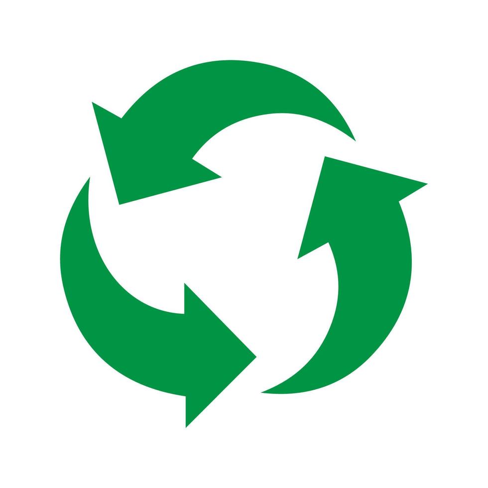 recycler icône vecteur, signe, symbole. vecteur