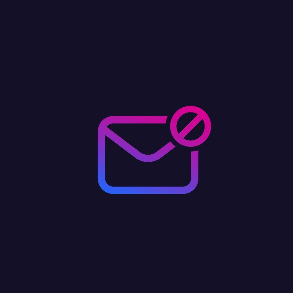 courrier bloqué, vecteur de message icon.eps