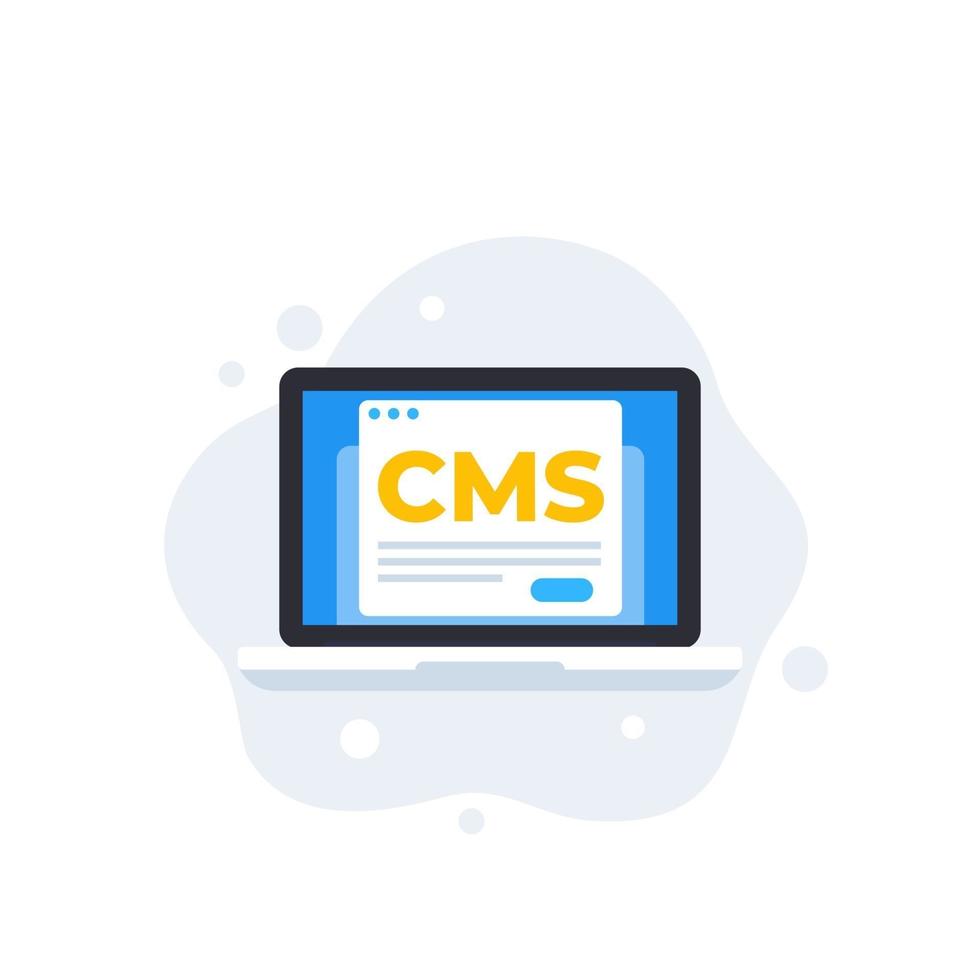 cms, système de gestion de contenu, vector icon.eps