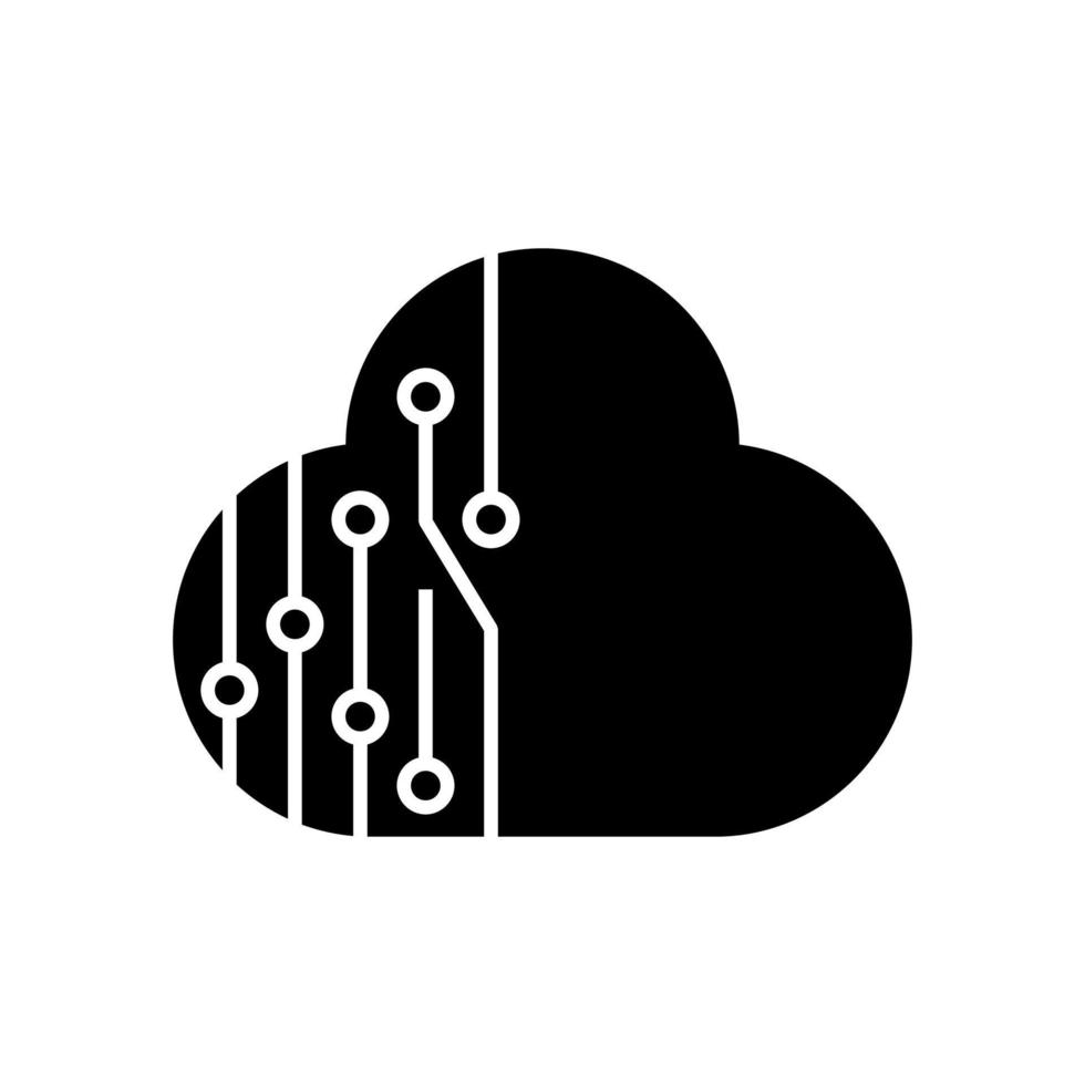 circuit nuage logo vecteur