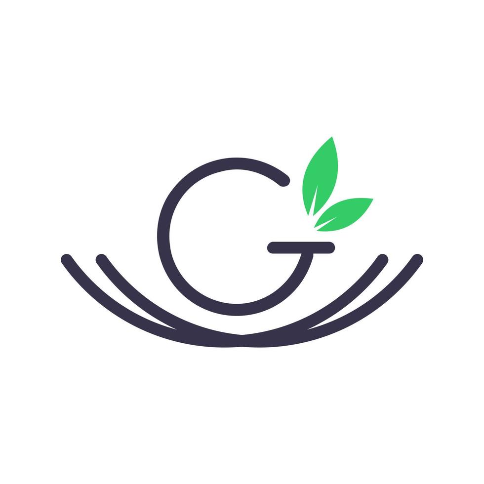 initiale g nid logo vecteur