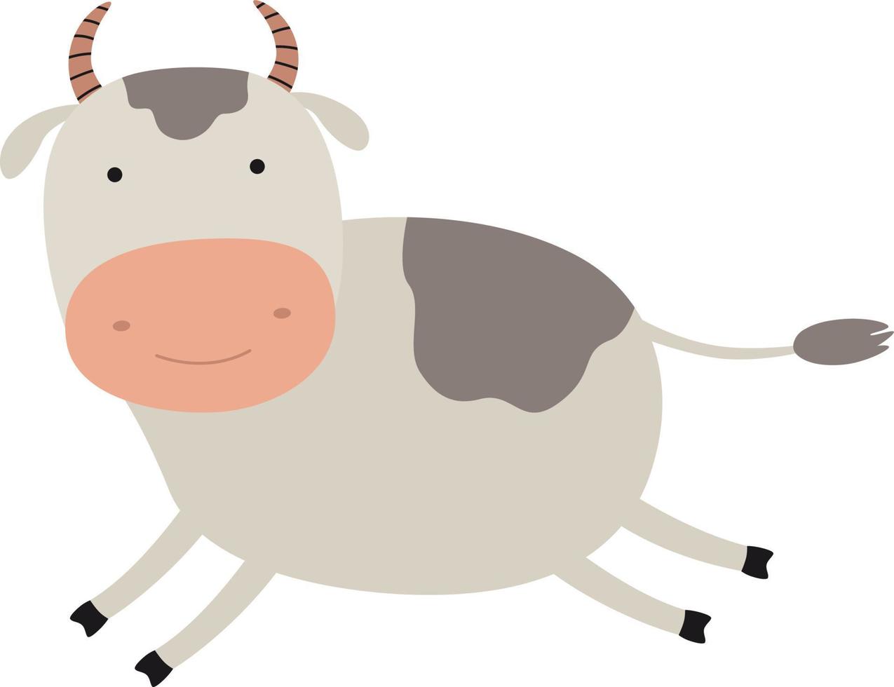 vache mignonne de dessin animé vecteur