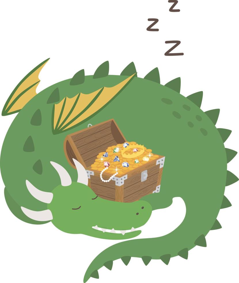 en train de dormir dragon illustration vecteur