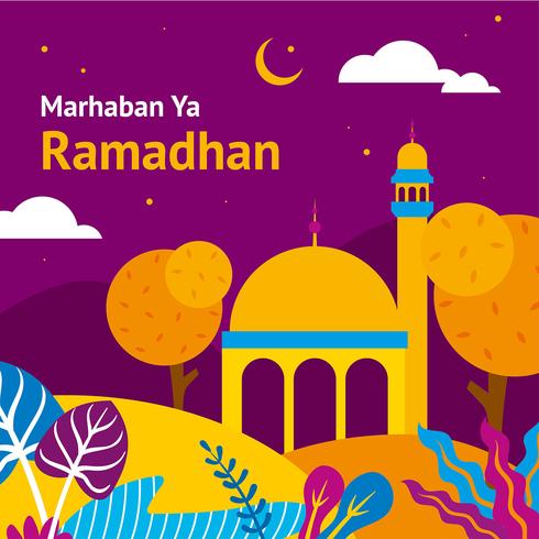 Vecteur de fond de Ramadhan