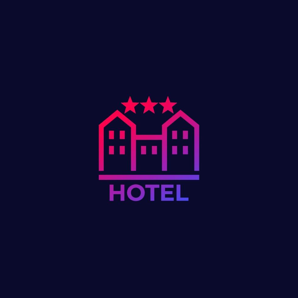 icône de l'hôtel avec dégradé, vector.eps vecteur