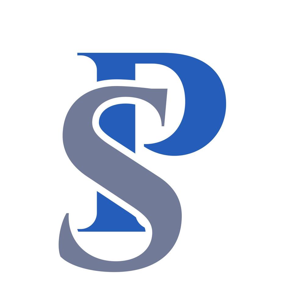 lettre ps logo. sp logotype luxe symbole vecteur
