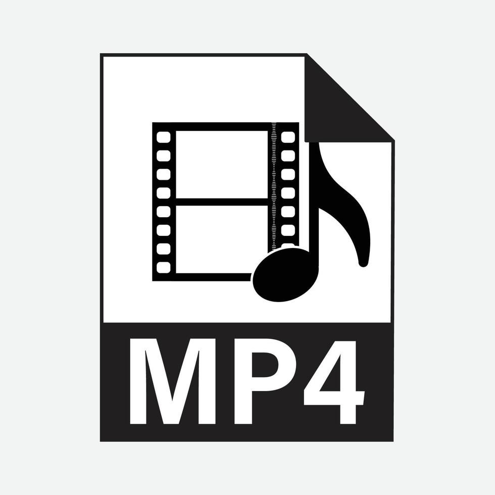 mp4 vidéo fichier les formats icône vecteur