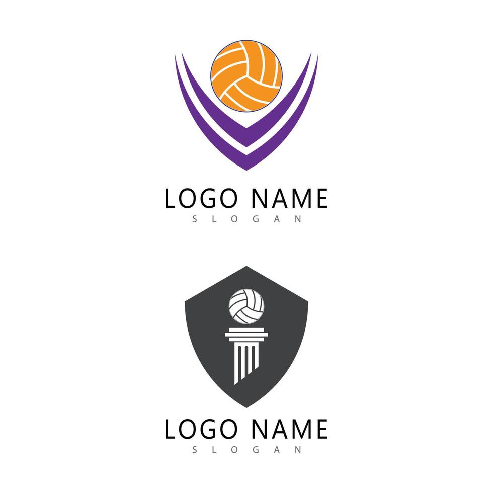 volée Balle logo vecteur et symbole conception modèle