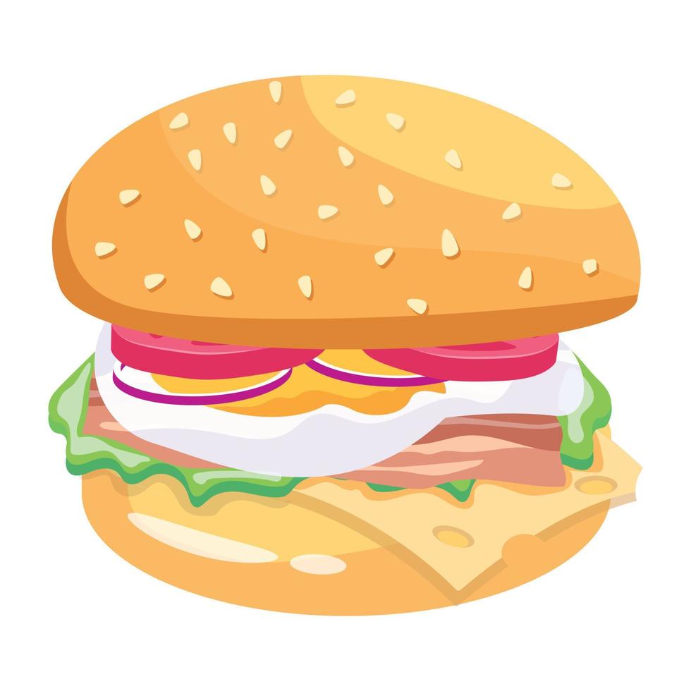 concepts de hamburger à la mode vecteur