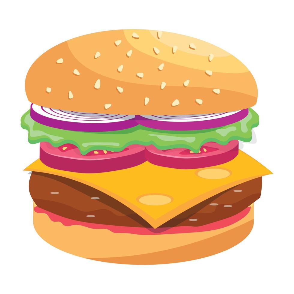 concepts de hamburger à la mode vecteur