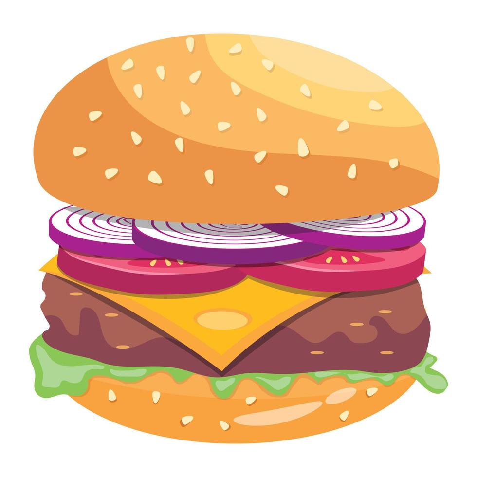 concepts de hamburger à la mode vecteur