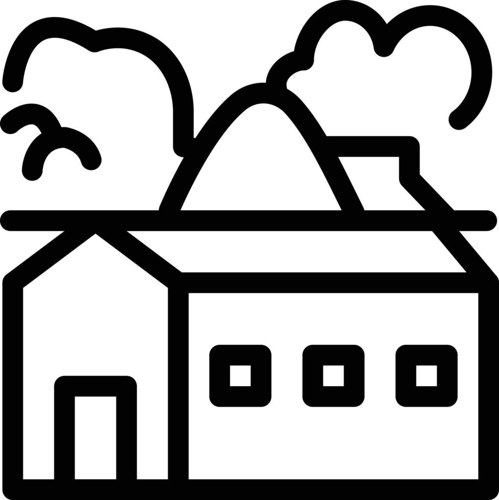 illustration vectorielle de maison de ferme sur fond. symboles de qualité premium. icônes vectorielles pour le concept et la conception graphique. vecteur