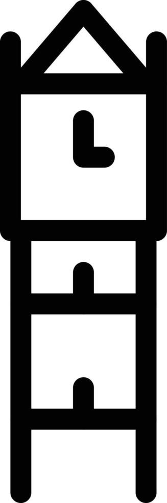 illustration vectorielle de la tour de l'horloge sur fond.symboles de qualité premium.icônes vectorielles pour le concept et la conception graphique. vecteur
