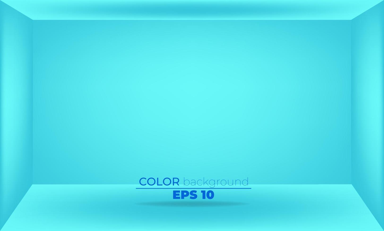 modèle de fond de salle de studio de couleur bleu ciel maquette pour l'affichage du vecteur vide de toile de fond de produit entreprise